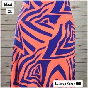 Lularoe maxi skirt XL NWT